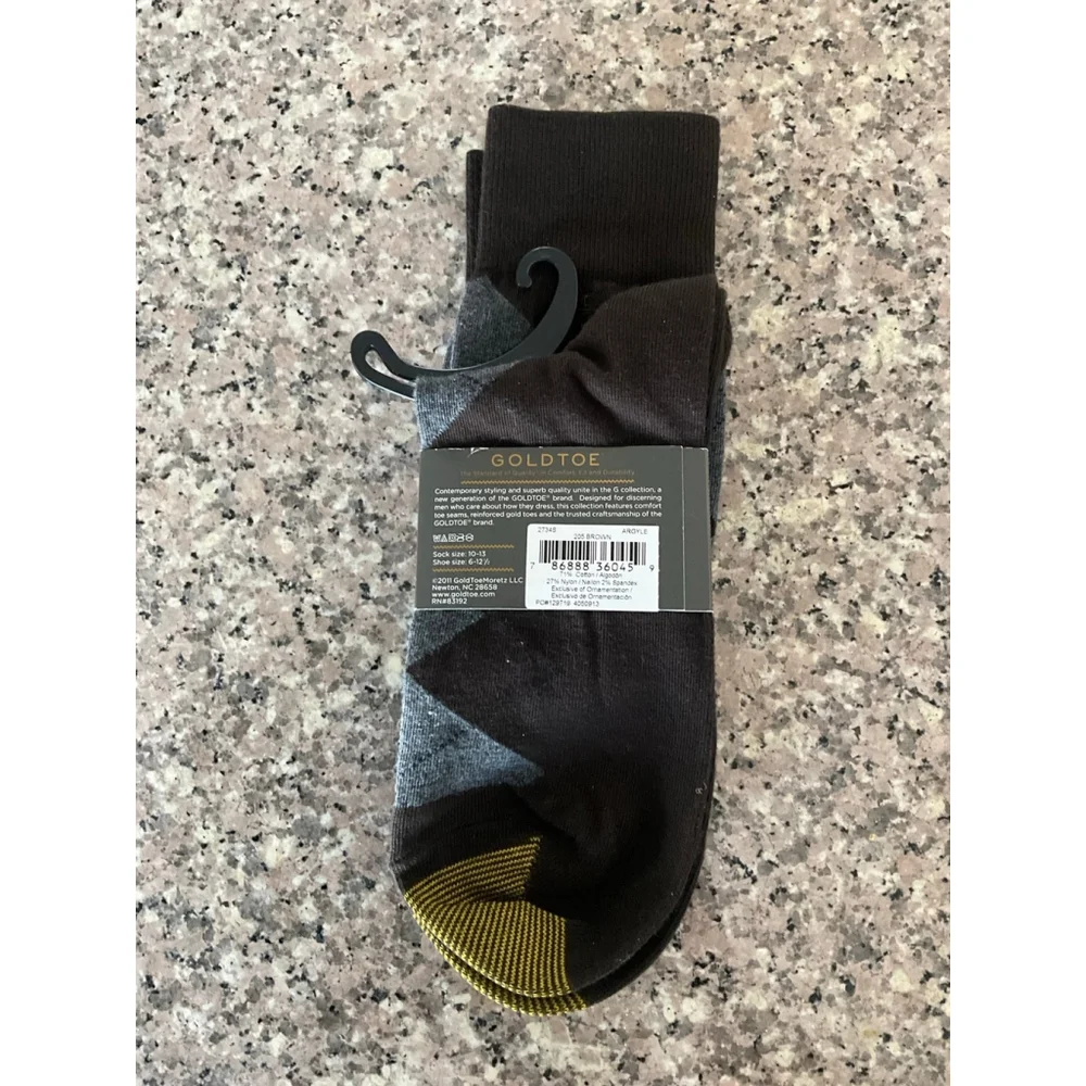 Gold Toe Men's Carlyle Argyle Crew Socks